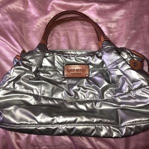 Kate Spade silver nylon bag